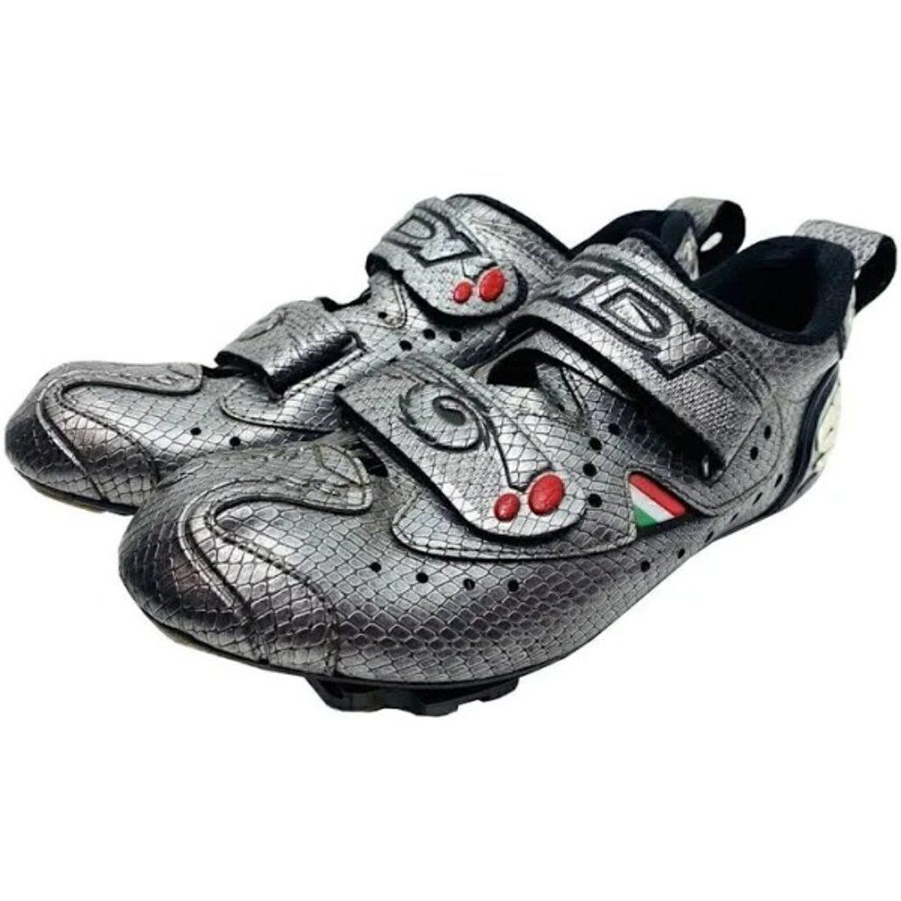NWT Sidi T2 Mamba Silver Snake Triathlon Wmn Shoes‎ SZ 36 Handgrafted in Italy